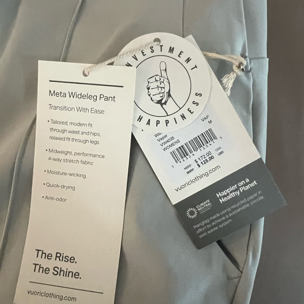 Vuori Women's Cream Wide Leg Pants - Picture 4 of 6